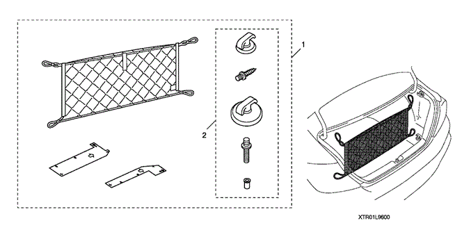 ACCESSORIES/CARGO NET for 2013 Honda CIVIC COUPE #1