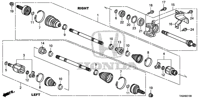 Chassis/Driveshaft - Half Shaft (L4) for 2012 Honda ACCORD SEDAN #1