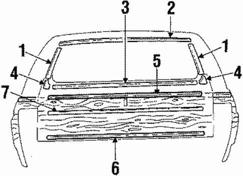 Body/Exterior Trim - Tail Gate for 1988 Buick LeSabre #1