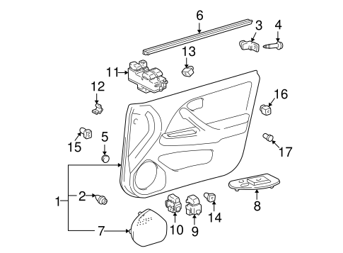 BODY/INTERIOR TRIM - FRONT DOOR for 2000 Toyota Camry #1