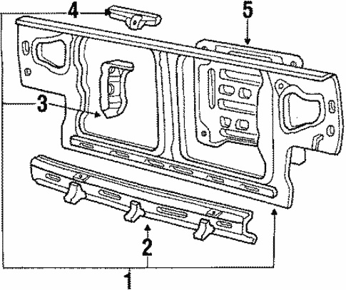 Radiator Support for 1987 Hyundai Excel #0