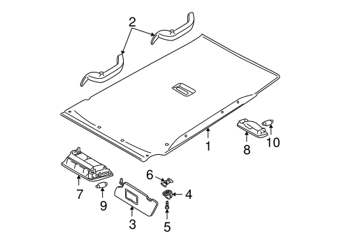 Body/Interior Trim - Roof for 2001 Ford Focus #1