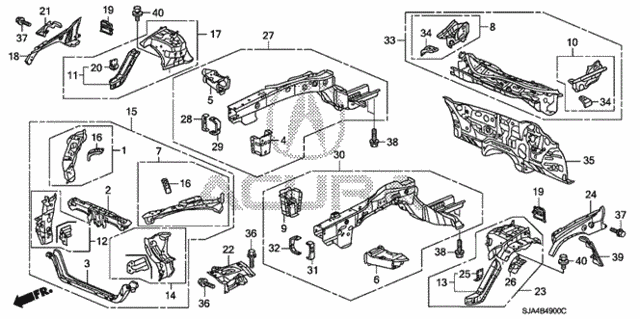 Front Bulkhead - Dashboard for 2009 Acura RL #0