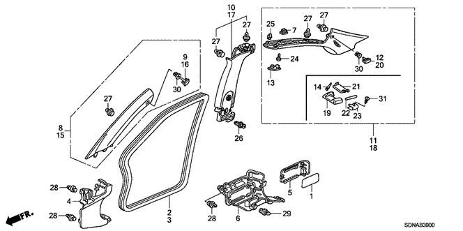 Interior/Bumper/Pillar Garnish for 2007 Honda ACCORD COUPE #1