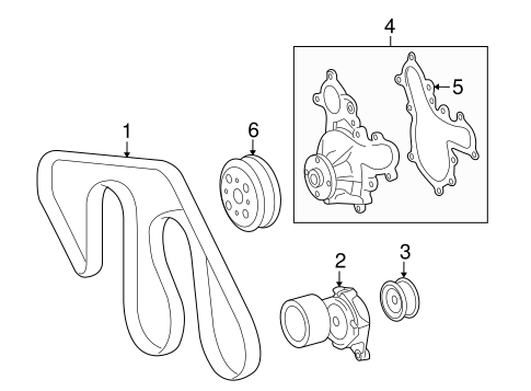 COOLING SYSTEM/BELTS & PULLEYS for 2014 Toyota Sequoia #1