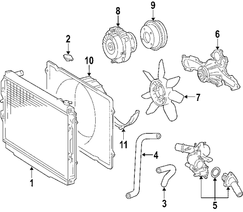 COOLING SYSTEM/RADIATOR & COMPONENTS for 2005 Toyota Tundra #2