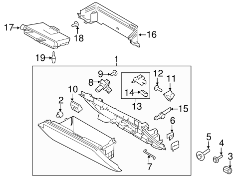 Glove Box for 2018 Ford Mustang #0