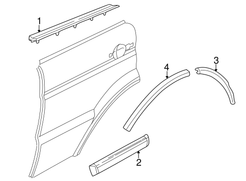 Discovery EXTERIOR TRIM - REAR DOOR