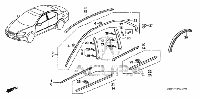 Molding for 2009 Acura RL #0