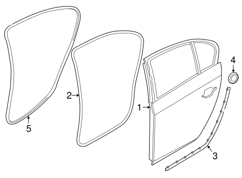 Door & Components for 2012 BMW 550i xDrive #1
