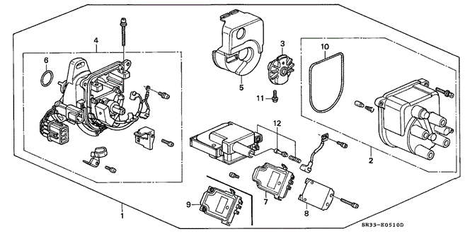 Engine/Distributor (TEC) for 1992 Honda CIVIC HATCHBACK #1