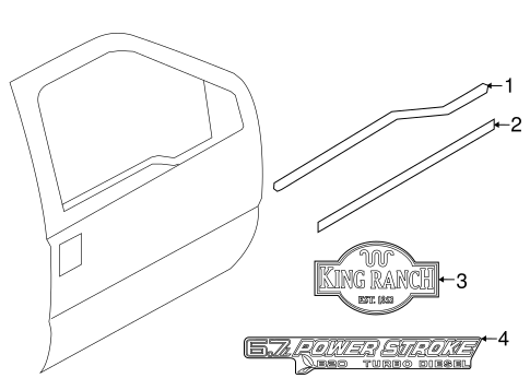 F-250 Super Duty EXTERIOR TRIM - FRONT DOOR