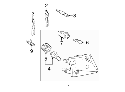 Electrical/Headlamp Components for 2005 Ford Ranger #1