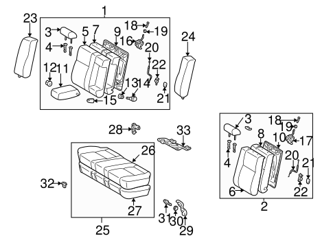 BODY/REAR SEAT COMPONENTS for 2003 Toyota Camry #2