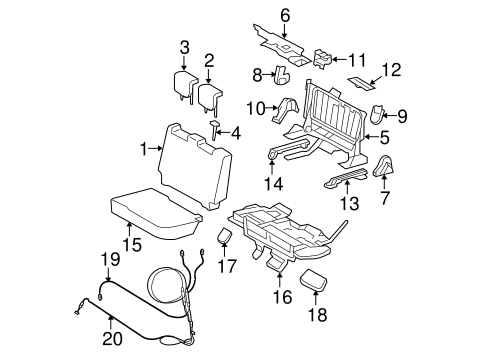 BODY/REAR SEAT COMPONENTS for 2008 Toyota Yaris #4