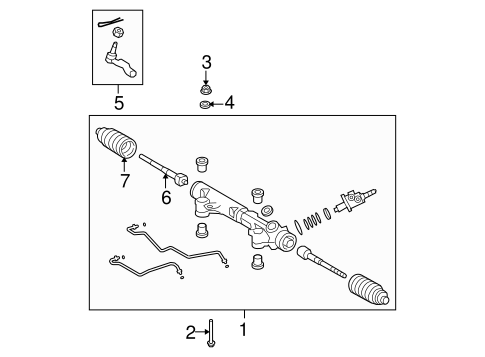STEERING/STEERING GEAR & LINKAGE for 2008 Toyota Tundra #2