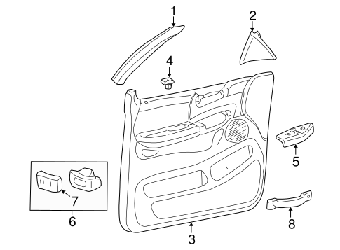Body/Interior Trim - Front Door for 2002 Ford F-150 #1