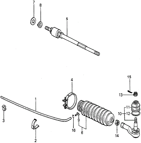 CHASSIS/TIE ROD for 1980 Honda ACCORD HATCHBACK #1