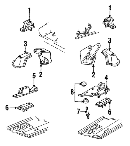 Wrangler ENGINE & TRANS MOUNTING