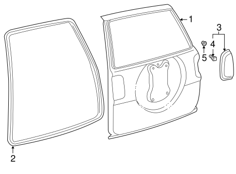 BODY/DOOR & COMPONENTS for 1997 Toyota RAV4 #3