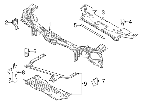 Mustang RADIATOR SUPPORT 3