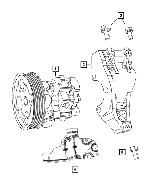 Power Steering Pump and Reservoir for 2012 Chrysler 200 #1