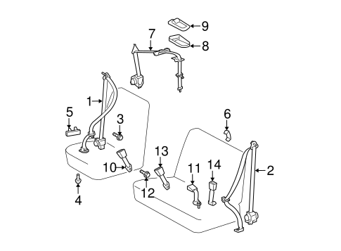 ELECTRICAL/REAR SEAT BELTS for 2011 Toyota Yaris #2