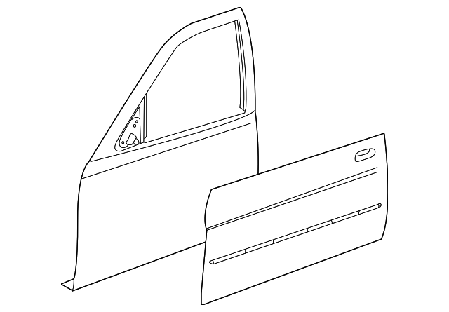 5513502 Деталь DOOR SHELL, LEFT