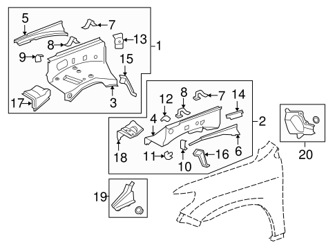 BODY/STRUCTURAL COMPONENTS & RAILS for 2016 Toyota Land Cruiser #1