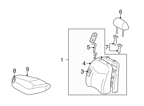 BODY/FRONT SEAT COMPONENTS for 2001 Toyota Prius #1