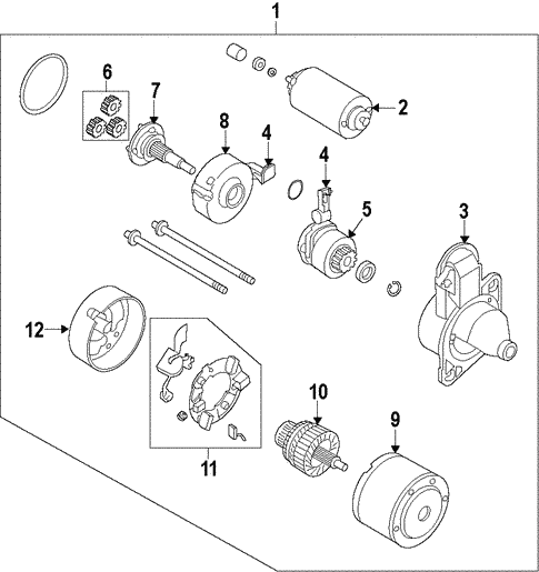 Starter for 2007 Kia Spectra #1