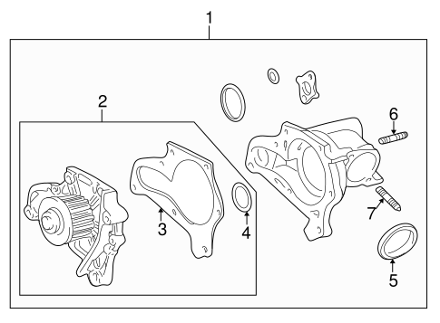 COOLING SYSTEM/WATER PUMP for 1997 Toyota RAV4 #1