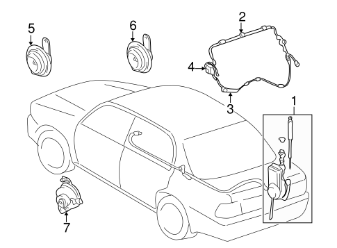 ELECTRICAL/HORN for 1999 Toyota Camry #1