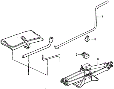 Tools - Jack for 1984 Honda Prelude #0