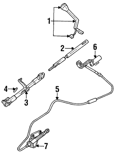 Town Car TRANSMISSION SHIFT LEVER