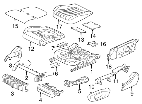 XF FRONT SEAT COMPONENTS 2