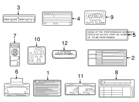 BODY/LABELS for 2016 Toyota Camry #1