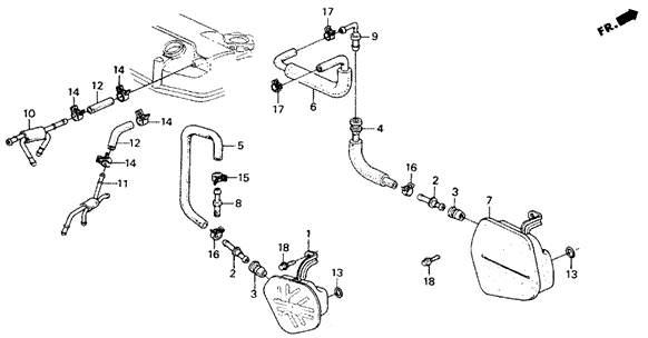 ENGINE/BREATHER CHAMBER for 1989 Honda CIVIC SEDAN #1