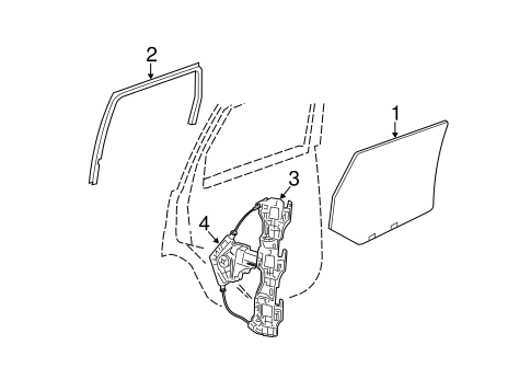 Grand Cherokee GLASS - REAR DOOR