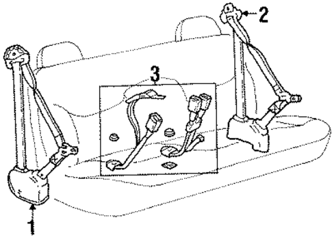 K3500 Pickup REAR SEAT BELTS