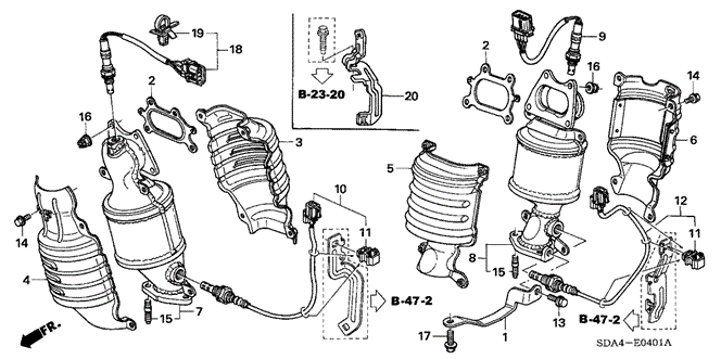 Engine/Exhaust Manifold (V6) for 2003 Honda ACCORD SEDAN #1