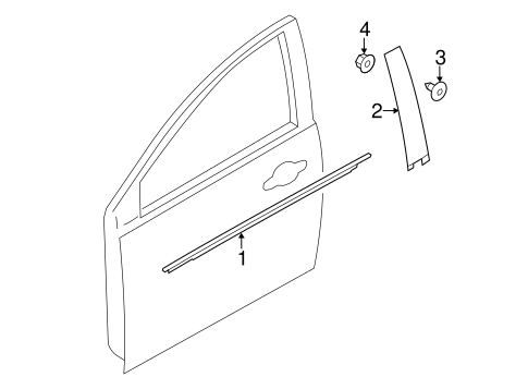 Focus EXTERIOR TRIM - FRONT DOOR