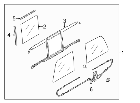 F-250 Super Duty GLASS & HARDWARE - BACK 2