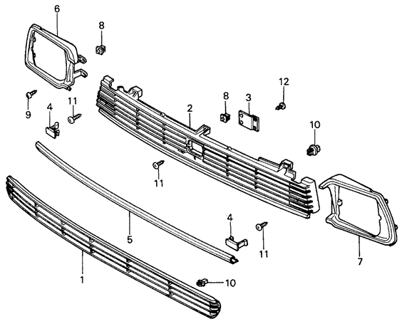 INTERIOR / BUMPER/FRONT GRILLE (2) for 1982 Honda CIVIC HATCHBACK #1