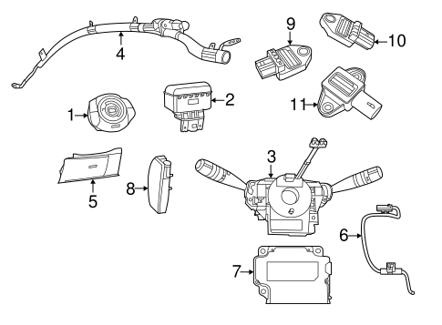 Electrical/Air Bag Components for 2015 Fiat 500 #1