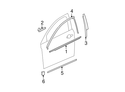 Malibu EXTERIOR TRIM - FRONT DOOR