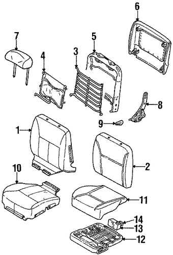 Taurus FRONT SEAT COMPONENTS