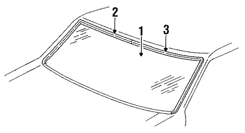 Glass - Windshield for 1985 Mercury Marquis #0