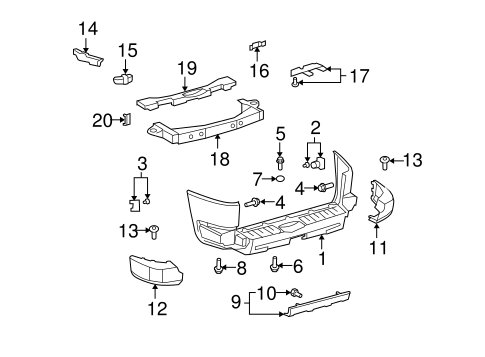 BODY/BUMPER & COMPONENTS - REAR for 2011 Toyota FJ Cruiser #1