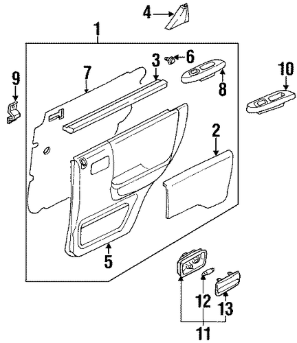 Corner Cover - Honda (8-97157-387-4) Corner Cover - Honda (8-97157-387-4)
